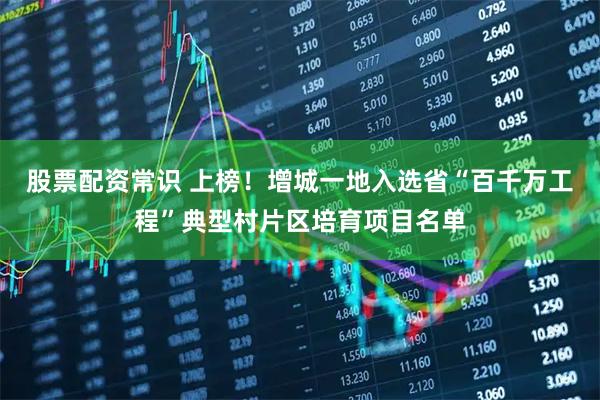 股票配资常识 上榜！增城一地入选省“百千万工程”典型村片区培育项目名单